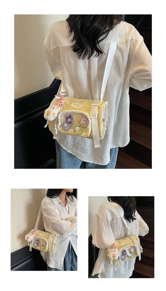 Bolsa Crossbody Transparente Estilo Preppy - Image 13