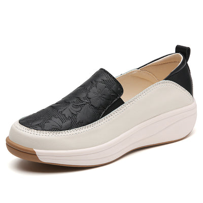 Tenis Blancos Mujer con Suela Gruesa y Cierre Slip-On - Image 5