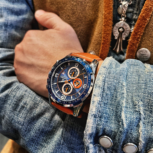 Reloj Pulsera Vintage para Hombre - Correa de Cuero Clásica