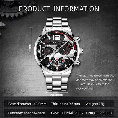 Set Completo: Pulsera, Collar con Cruz y Reloj para Hombre - Image 20