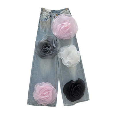 Jeans Cintura Alta Estilo Industrial Europeo y Americano - Image 5