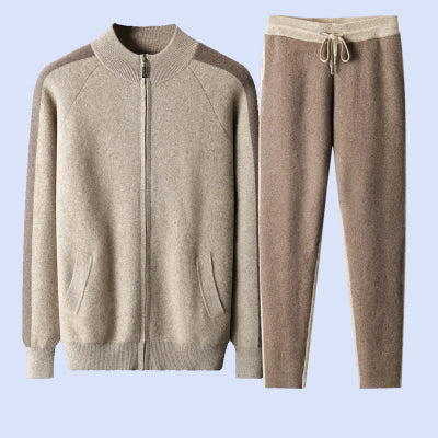 Cardigan de Cuello Alto Grueso con Cierre para Hombre - Suéter Deportivo de Cachemira - Image 2