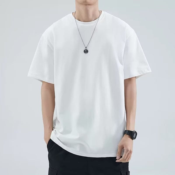 Playera Suelta de Color Liso para Hombre - Versátil y Cómoda