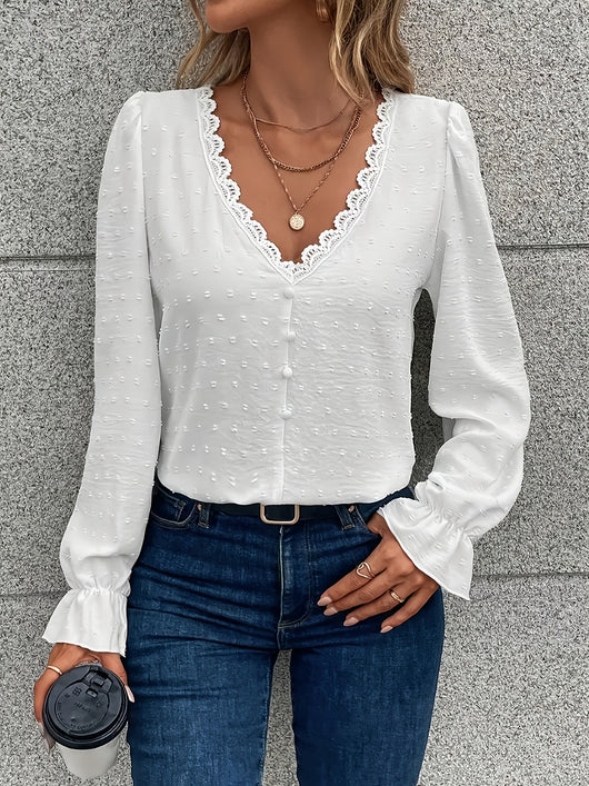 Blusa Minimalista de Manga Larga para Mujer - Versátil y Elegante - Image 4