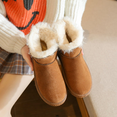Botas de Nieve Cortas con Terciopelo y Caña Baja para Mujer - Image 4