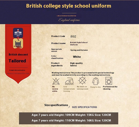 Uniforme Escolar Estilo Británico para Estudiantes - Image 8
