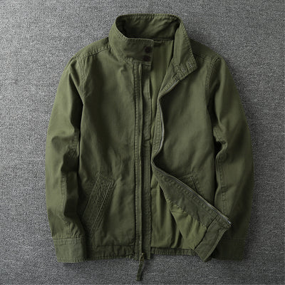 Chaqueta Abrigo Doble Cuello Alto Color Sólido para Hombre - Image 4