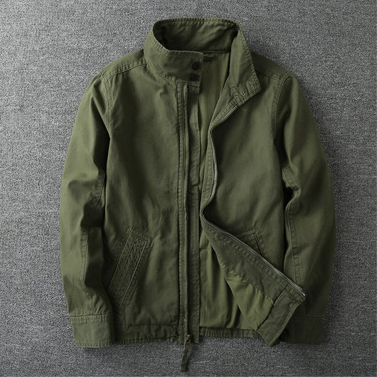 Chaqueta Abrigo Doble Cuello Alto Color Sólido para Hombre - Image 4