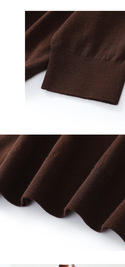 Suéter Polo de Lana Pura Fina Cuello Solapa para Hombre - Image 22