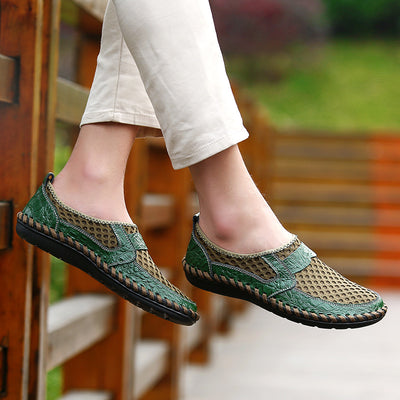Zapatos de Cuero Hueco con Malla para Hombre - Image 15