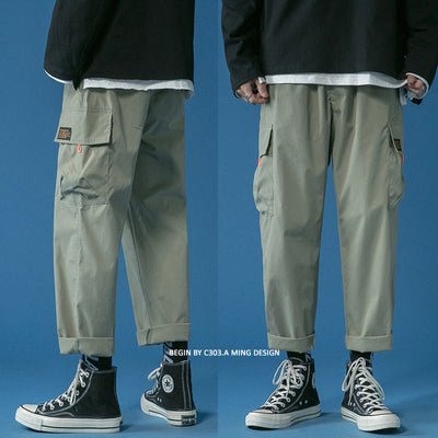 Overol Unisex de Algodón con Múltiples Bolsillos - Pantalón Recto Casual - Image 9