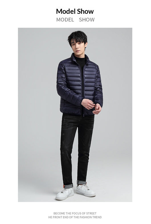 Abrigo de Algodón Slim Fit Talla Grande con Cuello Alto - Cálido y Elegante - Image 22