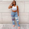 Jeans Rotos con Estilo Digital para Mujer