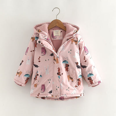 Abrigo Infantil Estampado Cartoon Acolchado a Prueba de Viento - Image 6