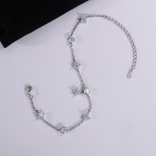Pulsera de Moissanita Platinada en Plata 925 - Image 3