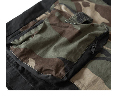 Pantalones Cortos Cargo Tácticos Multibolsillo Camuflaje para Hombre - Image 9