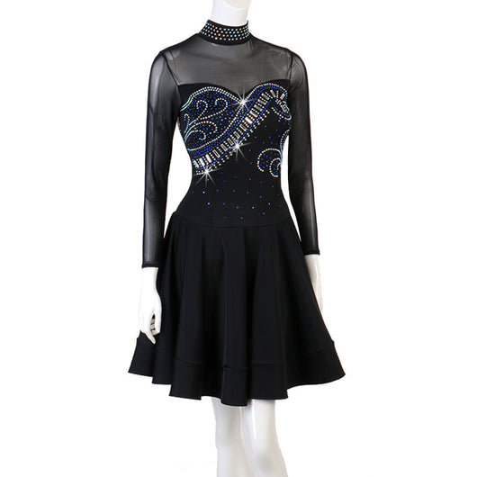 Vestido de Danza Latina Marinero Manga Larga para Presentaciones - Image 8