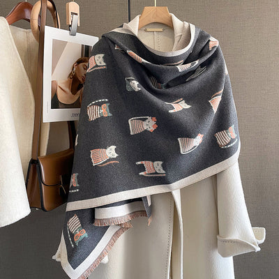 Bufanda de Cashmere Artificial Estilo Coreano Versátil Invierno Mujer - Image 15