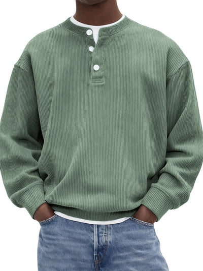 Suéter de Algodón Pana Acanalado para Hombre - Casual y Elegante - Image 13
