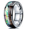 Fashion Creative Negro Narrow Wood Grain Stainless Steel Ring Wood grain arrow number 6