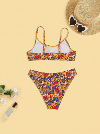 Bikini Talla Grande con Estampado Floral y Tirantes Ajustables - Image 7