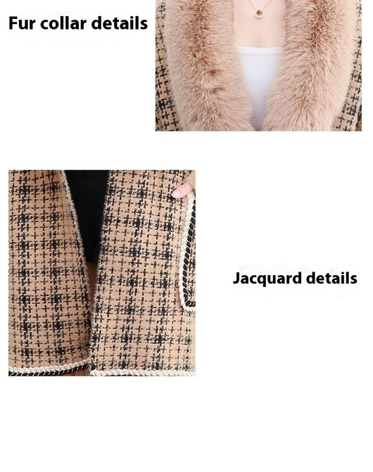 Poncho Cárdigan de Invierno con Cuello de Pelaje Sintético y Borlas - Talla Grande - Image 21