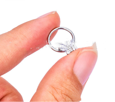 Aros Piercing Nariz Mariposa Circonitas Titanio Quirúrgico - Image 11