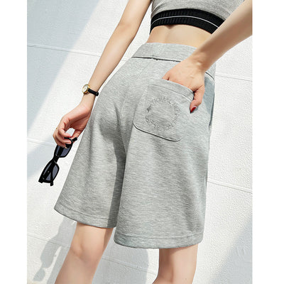 Shorts Deportivos Talle Grande Cintura Alta Pierna Ancha para Verano - Image 17