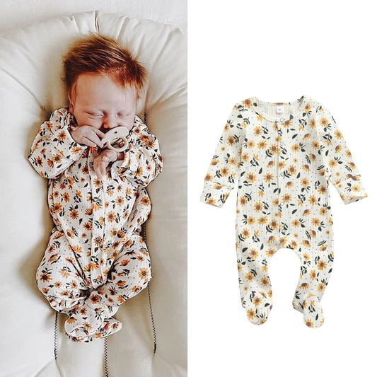 Mameluco Floral para Recién Nacido - Romper Suave y Cómodo