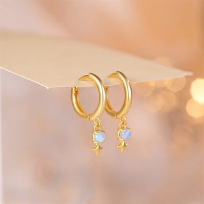 Aretes de Plata Esterlina S925 con Ópalo Azul y Diamantes - Diseño Europeo - Image 25