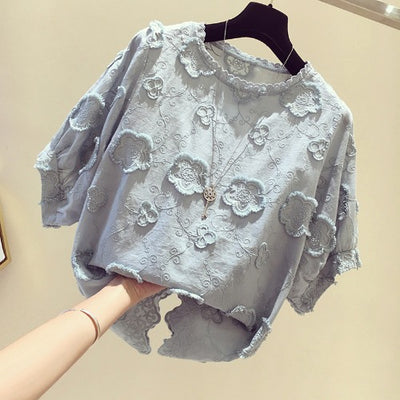 Blusa de Encaje Reductora con Efecto Vientre Plano - Image 2