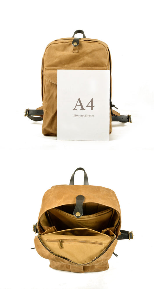 Mochila de Lona Retro con Gran Capacidad para Aventuras al Aire Libre - Image 14