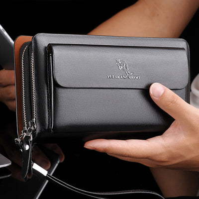 Cartera Ejecutiva Kangaroo Color Sólido para Hombre - Image 9