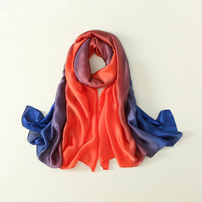 Pañuelo de Seda con Degradado de Colores para Mujer - Image 11