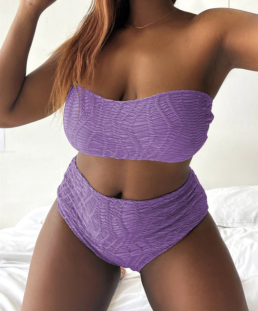 Bikini Talla Grande con Tubo y Cintura Alta - Diseño Realzador - Image 8