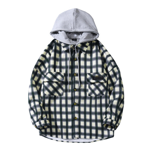 Camisa Casual de Franela a Cuadros Estilo Hong Kong con Forro Térmico - Image 10