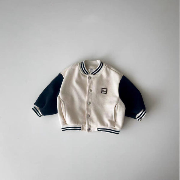 Chaqueta de Béisbol Infantil con Costuras Decorativas