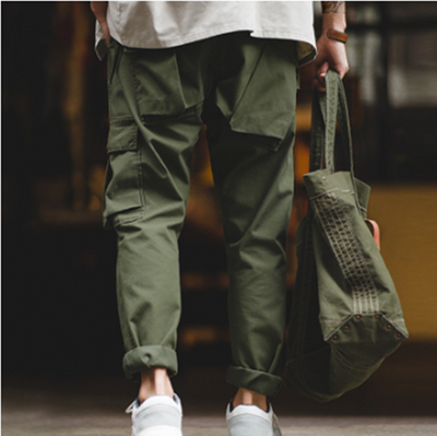 Pantalones Cargo Retro Estilo Japonés con Bolsillos Traseros - Image 10