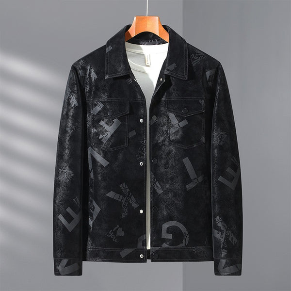 Chaqueta de Cuero para Hombre Primavera Otoño Diseño Clásico