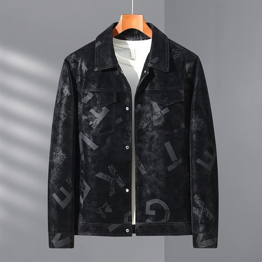 Chaqueta de Cuero para Hombre Primavera Otoño Diseño Clásico
