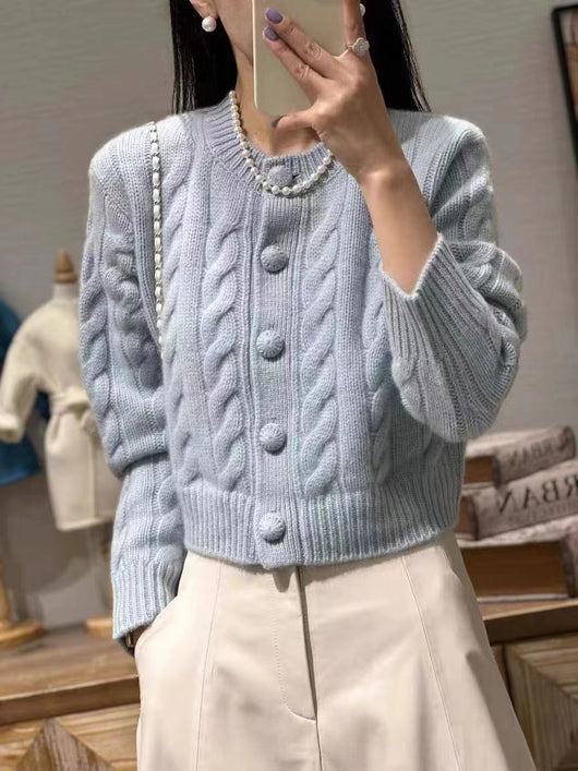 Cardigan de Lana Suave y Cómodo para Mujer - Cuello Redondo - Image 11