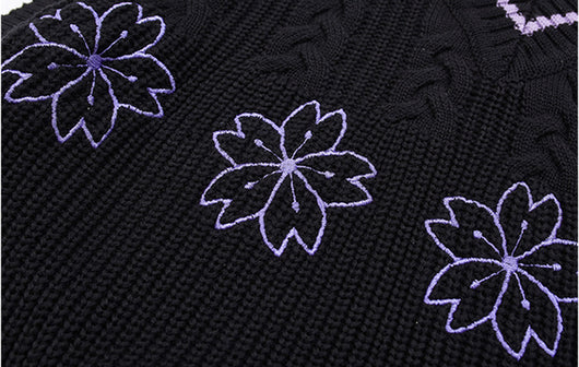 Chaleco Tejido Sakura con Contraste de Colores y Bordes sin Rematar - Image 10