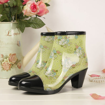 Botas de Lluvia Tacón Alto Antideslizantes Caña Media - Image 10