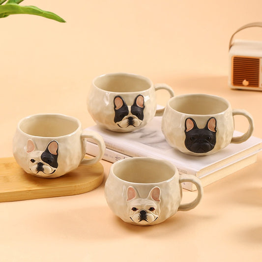 Taza de Café Bulldog Francés Diseño Artesanal Original
