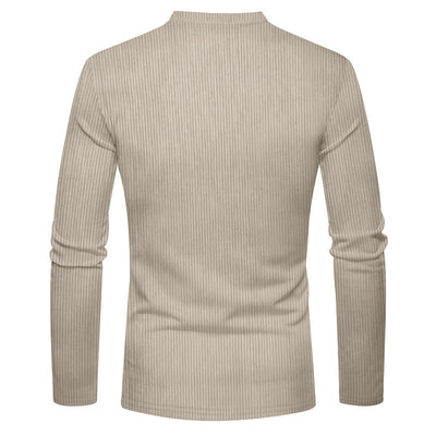 Henley de Pana para Hombre - Ajuste Slim, Manga Larga, Diseño Minimalista - Image 24