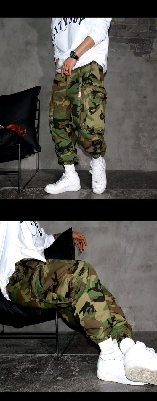 Pantalones de Trabajo Casual Camuflaje Retro para Hombre - Image 10