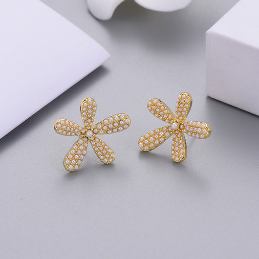 Aretes de Perla Temperamento Simple con Gancho para la Oreja - Image 13