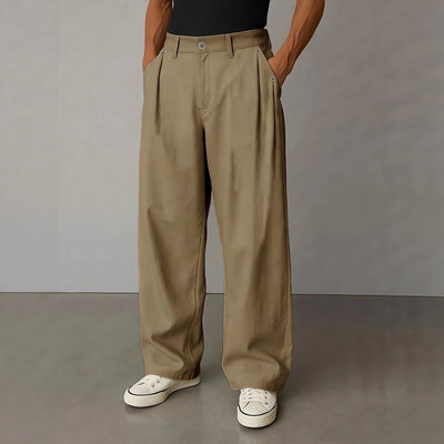 Pantalones Casuales Rectos de Color Liso para Hombre - Image 5