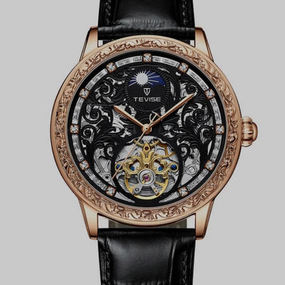 Reloj Mecánico Hombre Resistente al Agua con Diseño Calado - Image 4