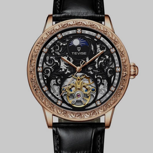 Reloj Mecánico Hombre Resistente al Agua con Diseño Calado - Image 4